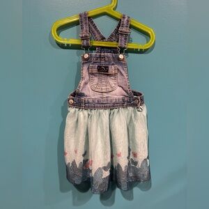 Jordache Denim and Teal Kids Overall Skirt
